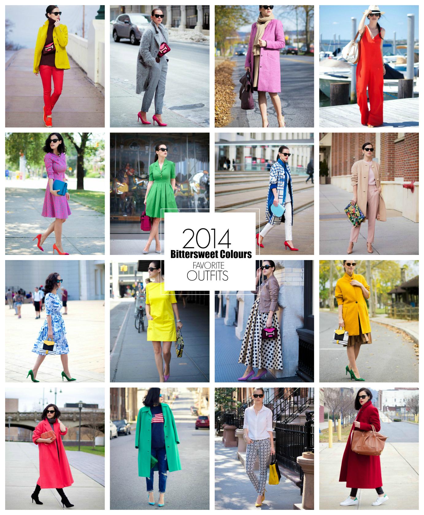 bittersweet colours, 2014 outfits, colors, street style, fall style, winter style, summer style, colorful coats, colorful shoes